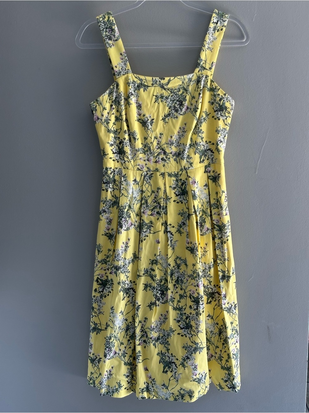 Alex Marie Yellow Floral Midi Dress